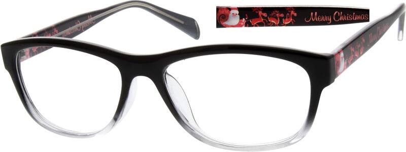 Angle view of Square Glasses 285321 in Black