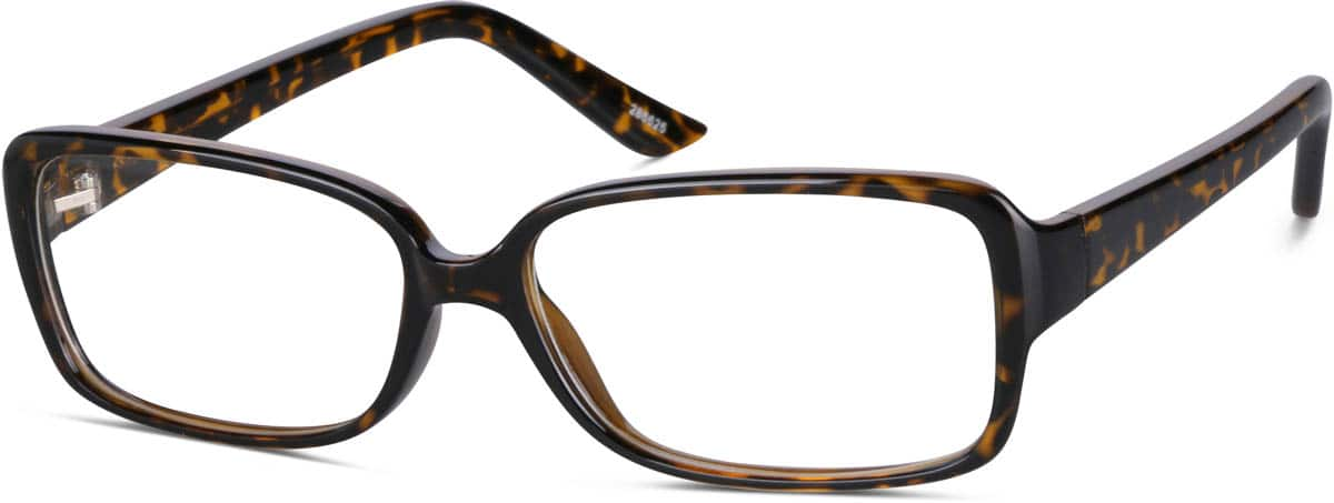 Angle view of Rectangle Glasses 286625 in Tortoiseshell