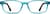 Front view of Rectangle Glasses 286916 in Blue thumbnail