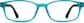 Front view of Rectangle Glasses 286916 in Blue thumbnail