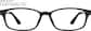 Front view of Rectangle Glasses 286921 in Black thumbnail