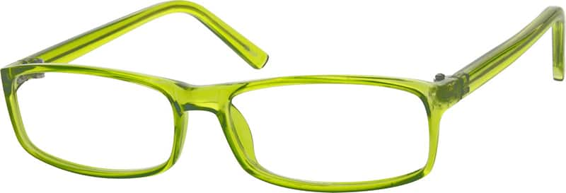 Angle view of Rectangle Glasses 287524 in Green