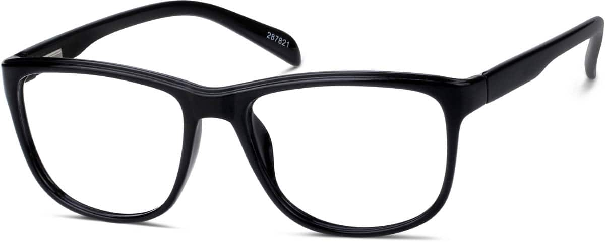 Angle view of Square Glasses 287821 in Black