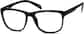 Angle view of Square Glasses 287821 in Black thumbnail