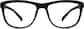 Front view of Square Glasses 287821 in Black thumbnail