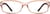 Front view of Rectangle Glasses 288615 in Brown thumbnail