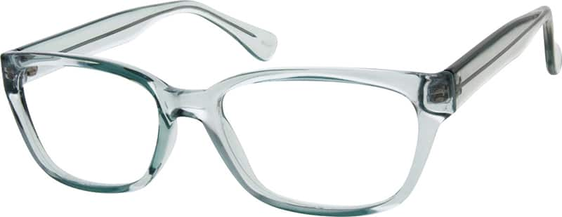 Angle view of Square Glasses 289224 in Clear