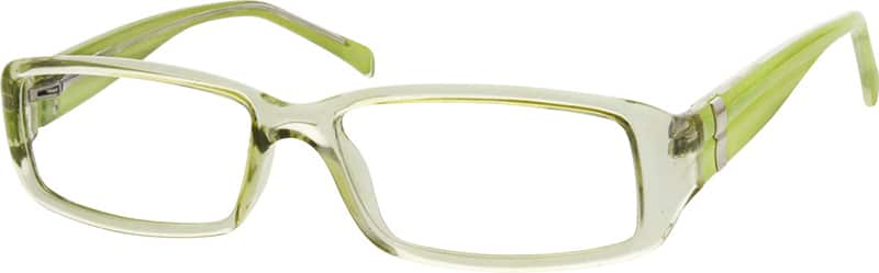 Angle view of Rectangle Glasses 289324 in Green