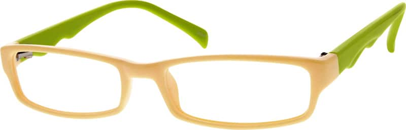 Angle view of Rectangle Glasses 289822 in Yellow