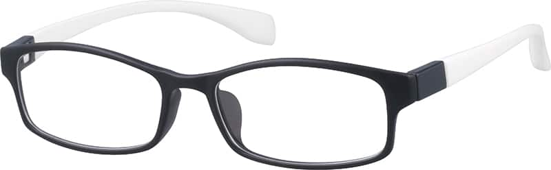 Angle view of Rectangle Glasses 292821 in Black