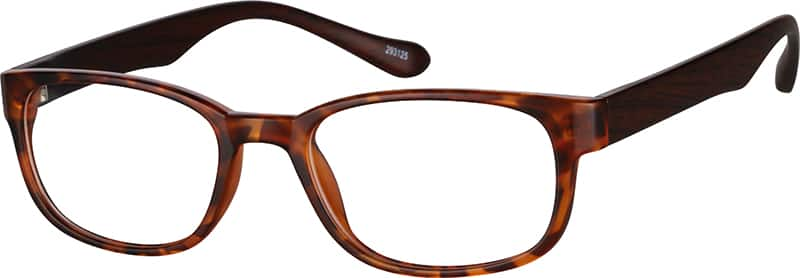 Angle view of Rectangle Glasses 293125 in Tortoiseshell