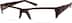 Rectangle Glasses 294315 in Brown