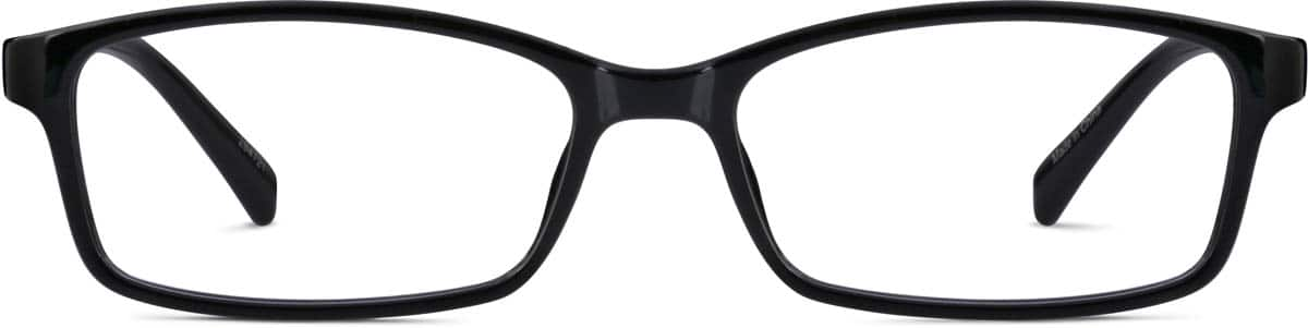 Front view of Kids’ Rectangle Glasses 294721 in Black