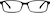 Front view of Kids’ Rectangle Glasses 294721 in Black thumbnail