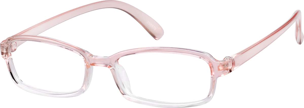 Angle view of Kids’ Rectangle Glasses 296619 in Pink