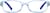 Front view of Kids’ Rectangle Glasses 297116 in Blue thumbnail
