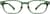 Front view of Rectangle Glasses 297524 in Green thumbnail