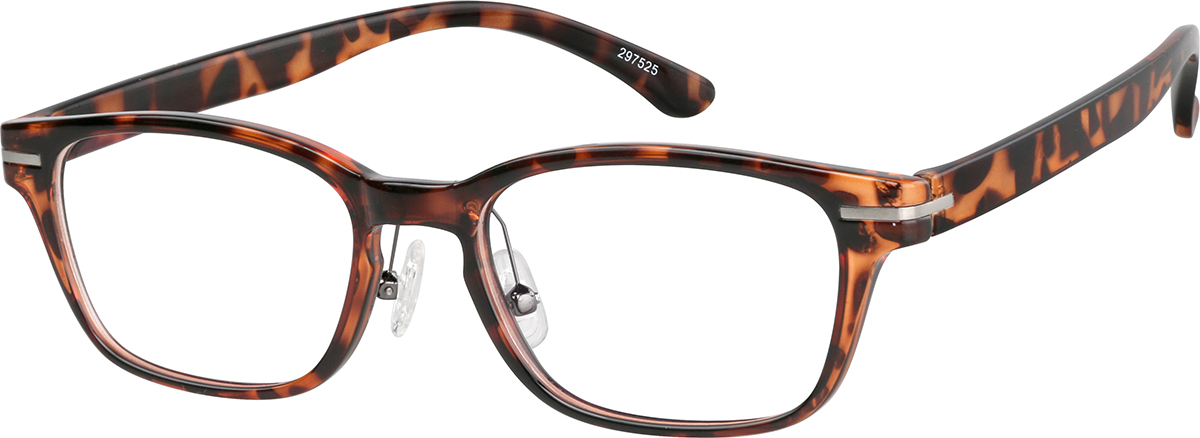 Tortoiseshell Rectangle Glasses 297525