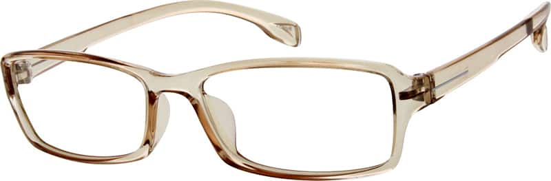 Angle view of Rectangle Glasses 298922 in Orange
