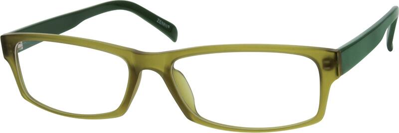 Angle view of Rectangle Glasses 299424 in Green