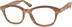 Square Glasses 301235 in Brown