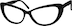 Cat-Eye Glasses 302621 in Black