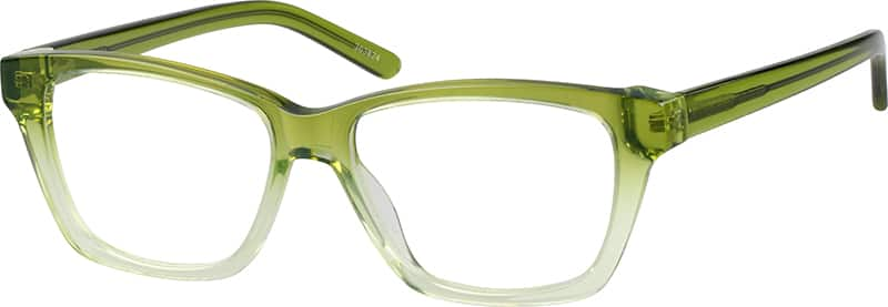 Angle view of Cat-Eye Glasses 303824 in Green