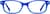 Front view of Kids’ Rectangle Glasses 304316 in Blue thumbnail