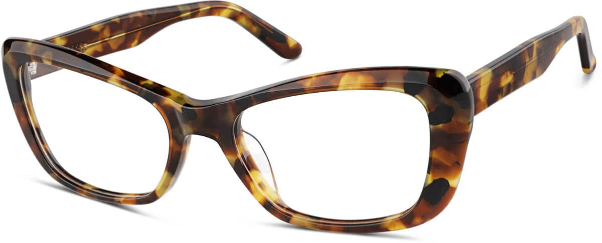 Angle view of Cat-Eye Glasses 305225 in Tortoiseshell