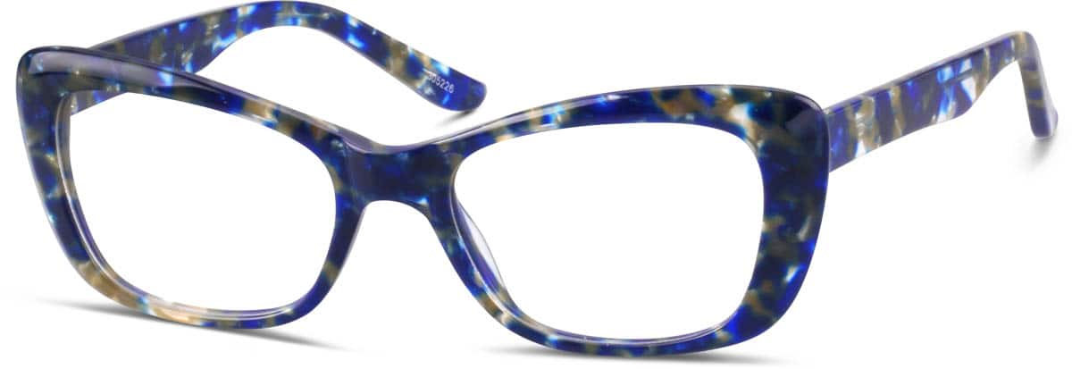 Angle view of Cat-Eye Glasses 305226 in Blue