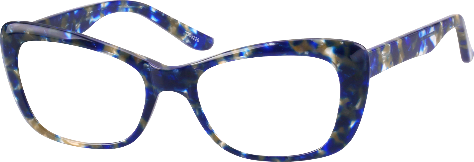 ニャン EU37/24cm Blue Cat-Eye Glasses #305226 | Zenni Optical