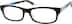 Rectangle Glasses 306021 in Black