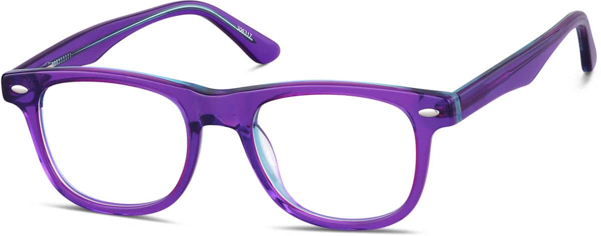 Purple Square Glasses #306317 | Zenni Optical Canada