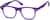 Angle view of Square Glasses 306317 in Purple thumbnail