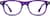 Front view of Square Glasses 306317 in Purple thumbnail