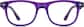 Front view of Square Glasses 306317 in Purple thumbnail