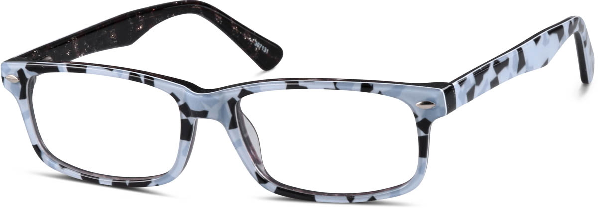 Zenni Rectangle Prescription Glasses Pattern Plastic Full Rim Frame