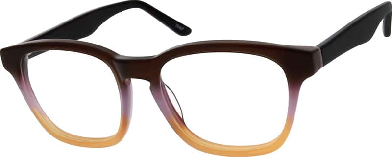 Angle view of Square Glasses 308915 in Brown