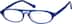 Oval Glasses 309816 in Blue