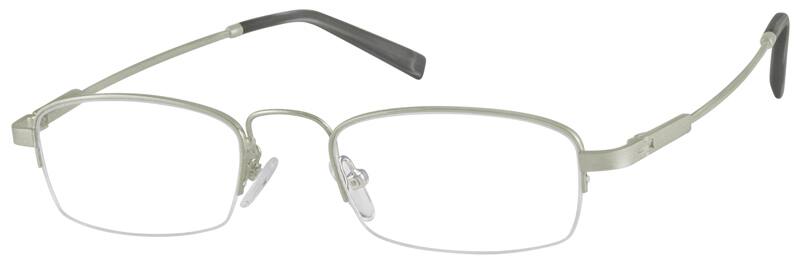Silver Rectangle Glasses #310111 | Zenni Optical Canada