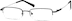 Rectangle Glasses 311021 in Black