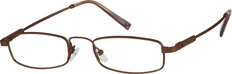 Angle view of Rectangle Glasses 311615 in Brown