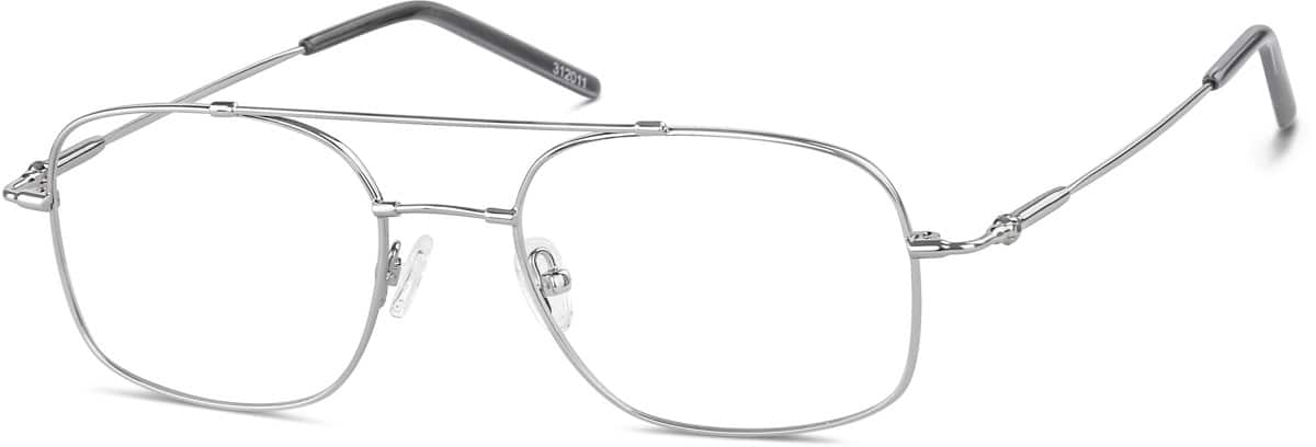 Angle view of Aviator Glasses 312011 in Silver