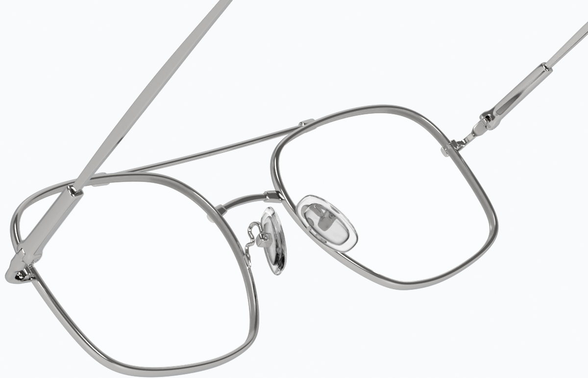 See-through view of Aviator Glasses 312011 in Silver thumbnail