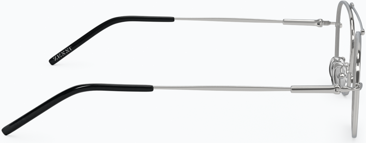 Side view of Aviator Glasses 312011 in Silver thumbnail