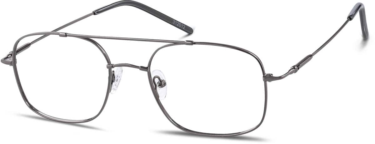 Angle view of Aviator Glasses 312012 in Gray