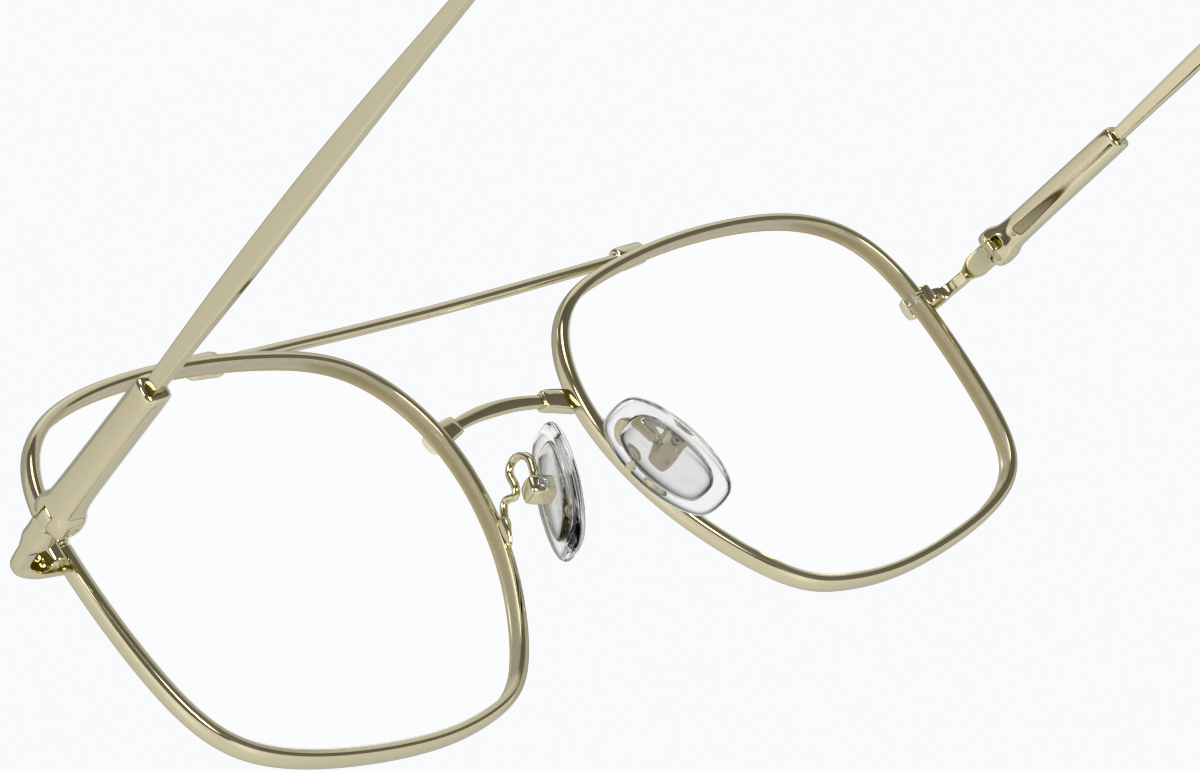 See-through view of Aviator Glasses 312014 in Gold thumbnail