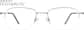 Front view of Rectangle Glasses 312311 in Silver thumbnail