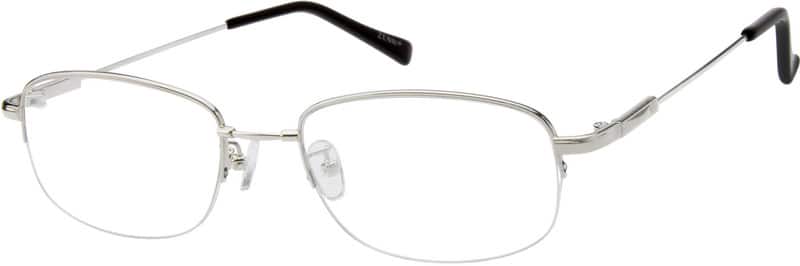 Silver Rectangle Glasses #312411 | Zenni Optical Canada