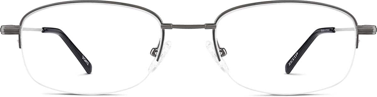 Front view of Rectangle Glasses 312412 in Gray